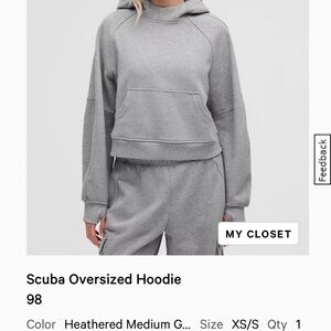 lululemon athletica Heather Gray woman’s SCUBA hoody